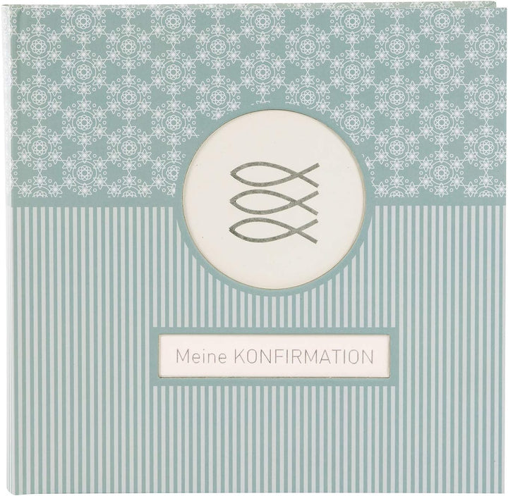 goldbuch 03143 Fotoalbum für die Konfirmation, Mandala, Erinnerungsalbum 25x25 cm, Fotobuch mit 60 w