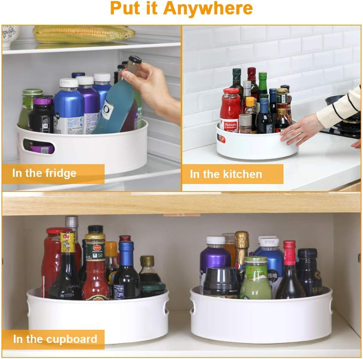 Semlos Lazy Susan Drehteller-Aufbewahrungsbehälter für Küche, Schrank, Speisekammer, Schlafzimmer, B