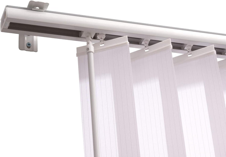 JalousieCrew Vertikal Lamellenvorhang Farbe weiss - Breite 100 bis 250 cm - Höhe 250 cm (individuell