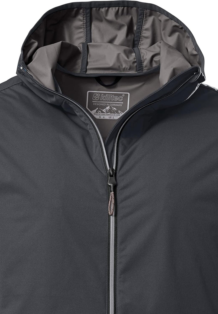 Killtec Herren Kos 60 Mn Jckt 2-Lagen Fuktionsjacke/Outdoorjacke mit Kapuze, packbar S Schwarz, S Sc