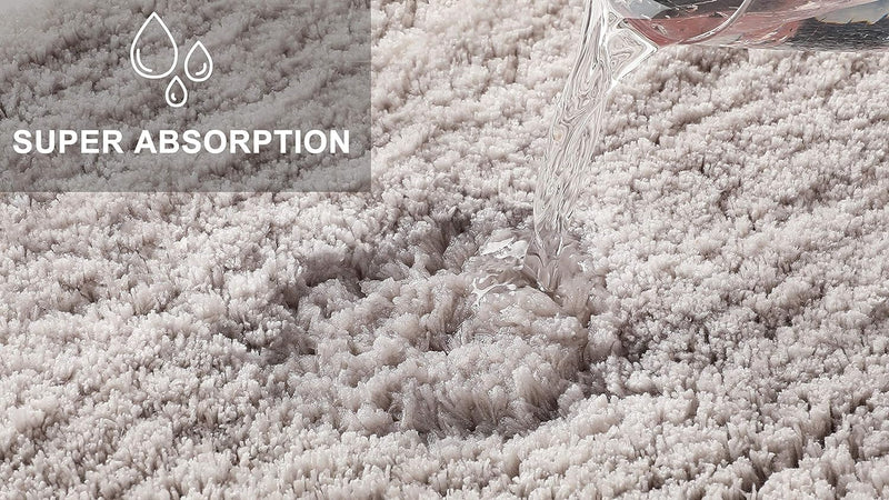 fluffy® Badteppich für Rundduschen aus Mikrofaser mit Rutschfester Unterseite (Sichel | Duschradius