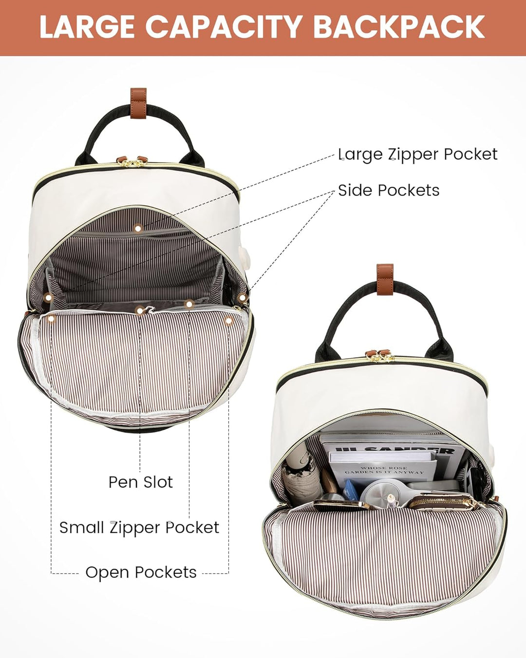 LOVEVOOK Rucksack Damen, 17 Zoll Laptop Reiserucksack Schulrucksack Wasserdicht Arbeitstasche Backpa