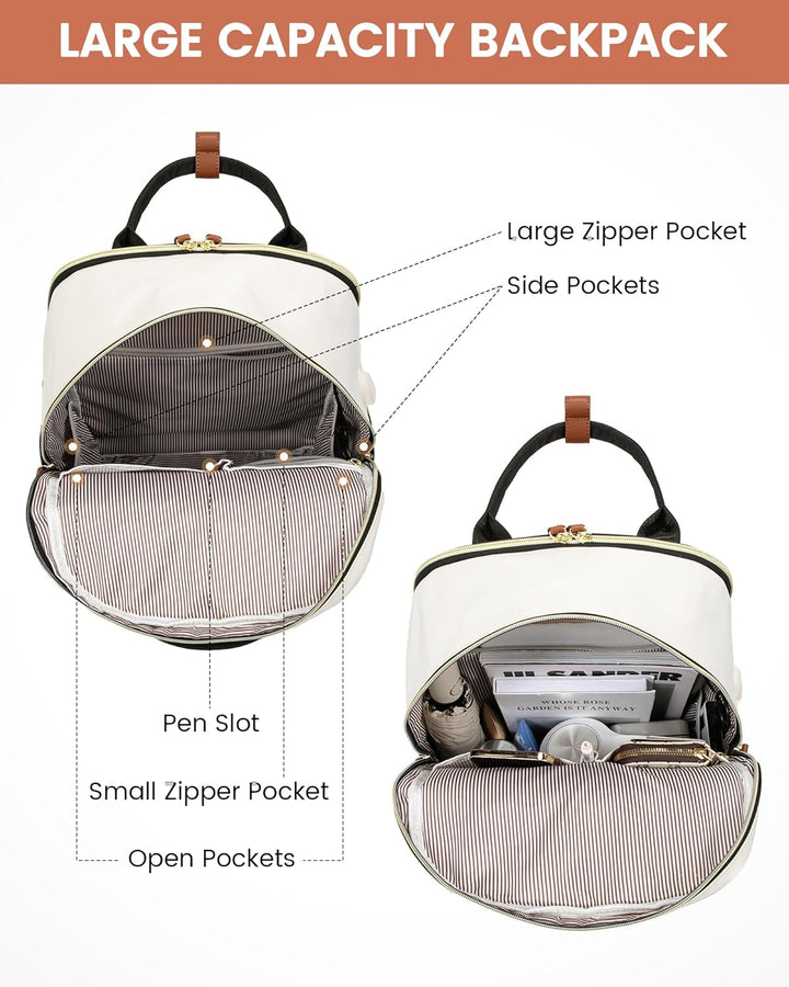 LOVEVOOK Rucksack Damen, 17 Zoll Laptop Reiserucksack Schulrucksack Wasserdicht Arbeitstasche Backpa