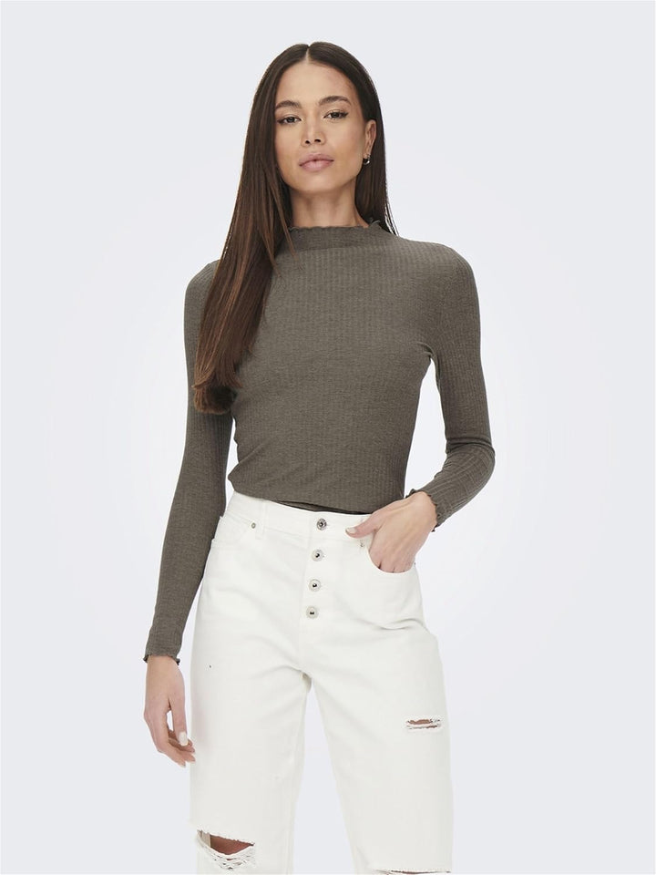 ONLY Female Top ONLEMMA Top XS Caribou/Detail:melange, XS Caribou/Detail:melange