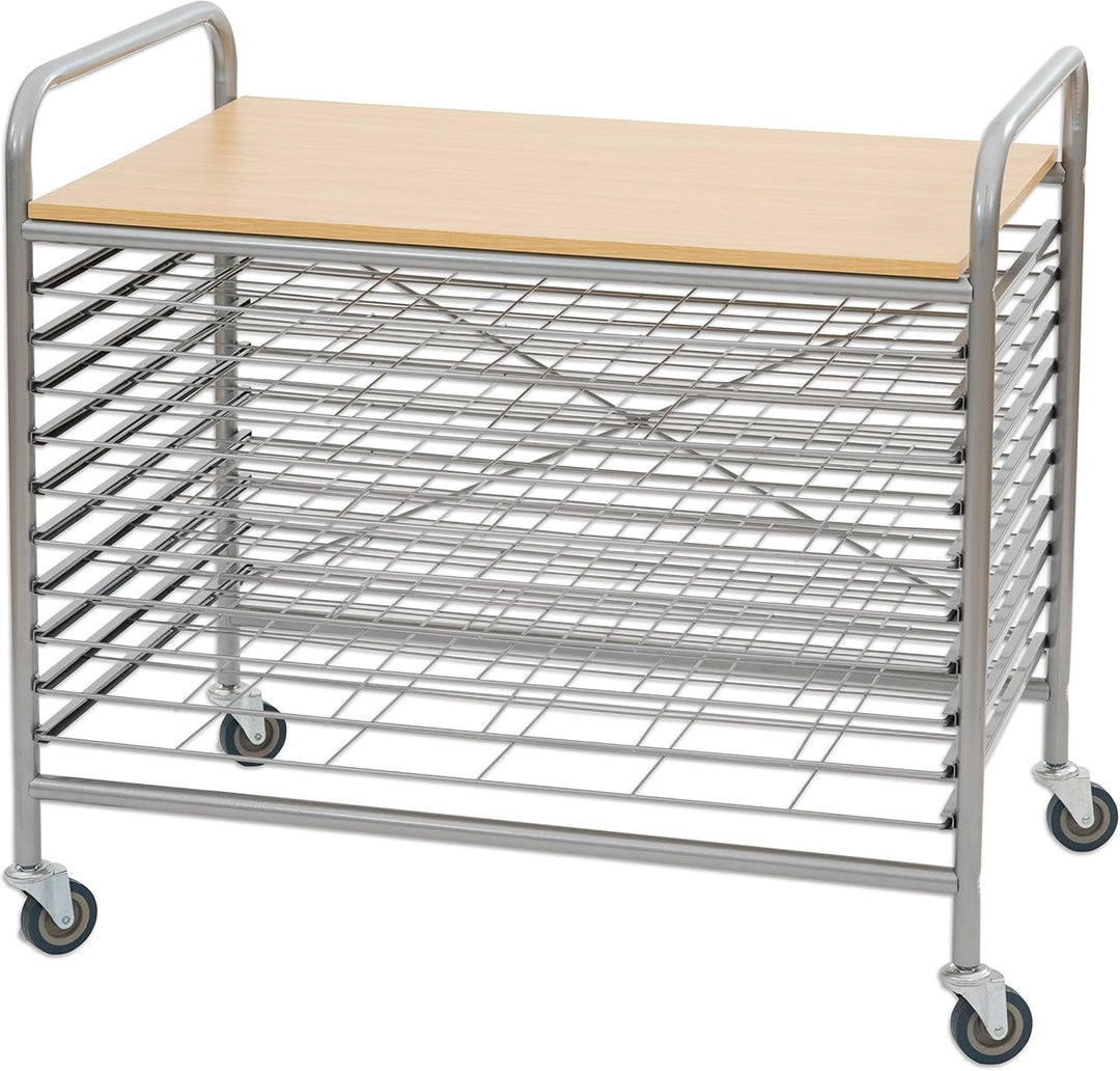 Betzold - Papier-Trocknungswagen Mobil Trockengestell Trockenständer Bilder trocknen klein - 10 Gitt