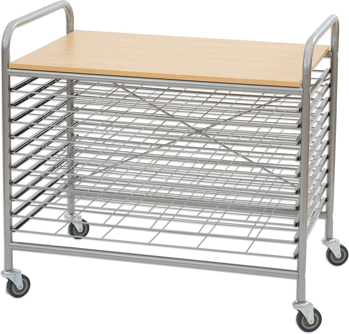 Betzold - Papier-Trocknungswagen Mobil Trockengestell Trockenständer Bilder trocknen klein - 10 Gitt