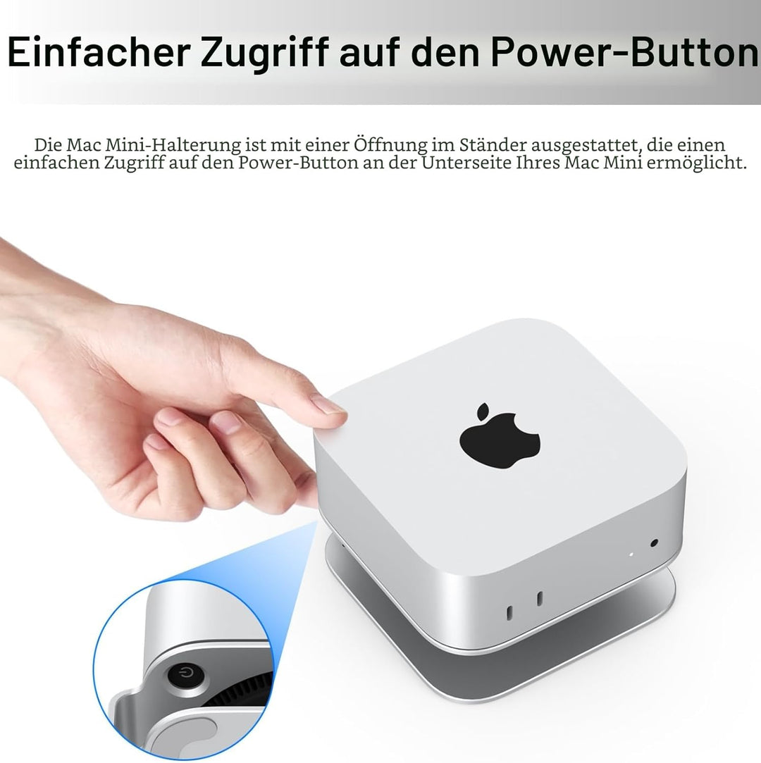 Mac mini M4 Ständer, Aluminium-Halterung für 2024 Mac mini M4 und M4 Pro, integrierte Kühlung, Zugri