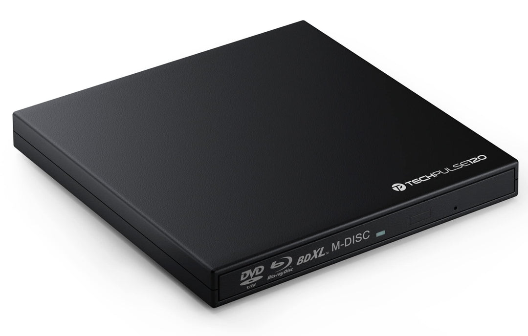 techPulse120 USB 3.0 3D Externer Blu-Ray Brenner Burner M-Disc BDXL Superdrive Blueray Rom Laufwerk