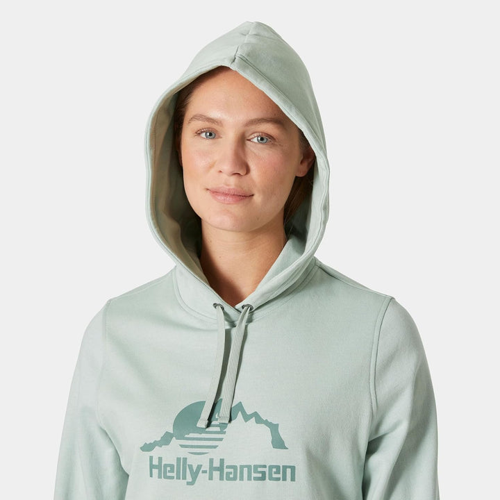 Helly Hansen Damen W Nord Graphic Pullover Hoodie Kapuzen-Sweatshirt XS 462 Green Mist, XS 462 Green