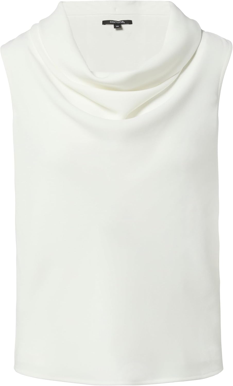 Comma Jersey-Top mit Wasserfall-Ausschnitt 44 0120_weiss, 44 0120_weiß