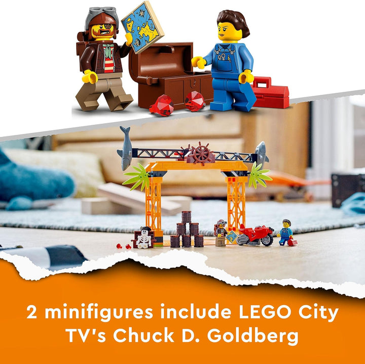 LEGO 60342 City Stuntz Haiangriff-Challenge Set, Inkl. Motorrad Und Stunt Racer Minifigur, Action-Sp