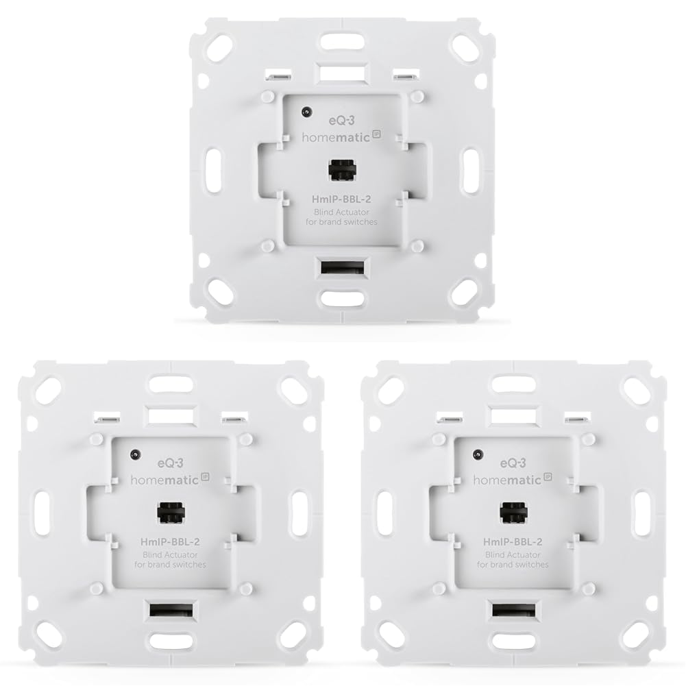 Homematic IP Smart Home Jalousieaktor für Markenschalter, digitale Steuerung von 1 Jalousie oder Raf
