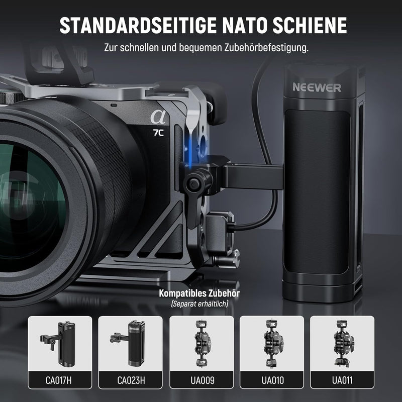 NEEWER A7C II A7CR Kamera Käfig Cage für Sony A7C II A7CR, Alu. Video Rig mit QR Basis Arca Typ, kom