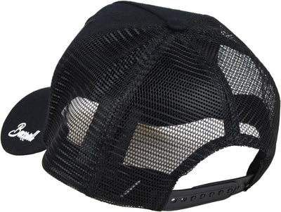 Bexxwell Trucker Cap schwarz mit Logo-Patch (optimale Passform, Kappe, Black, Truckercap, Logo, Cap,