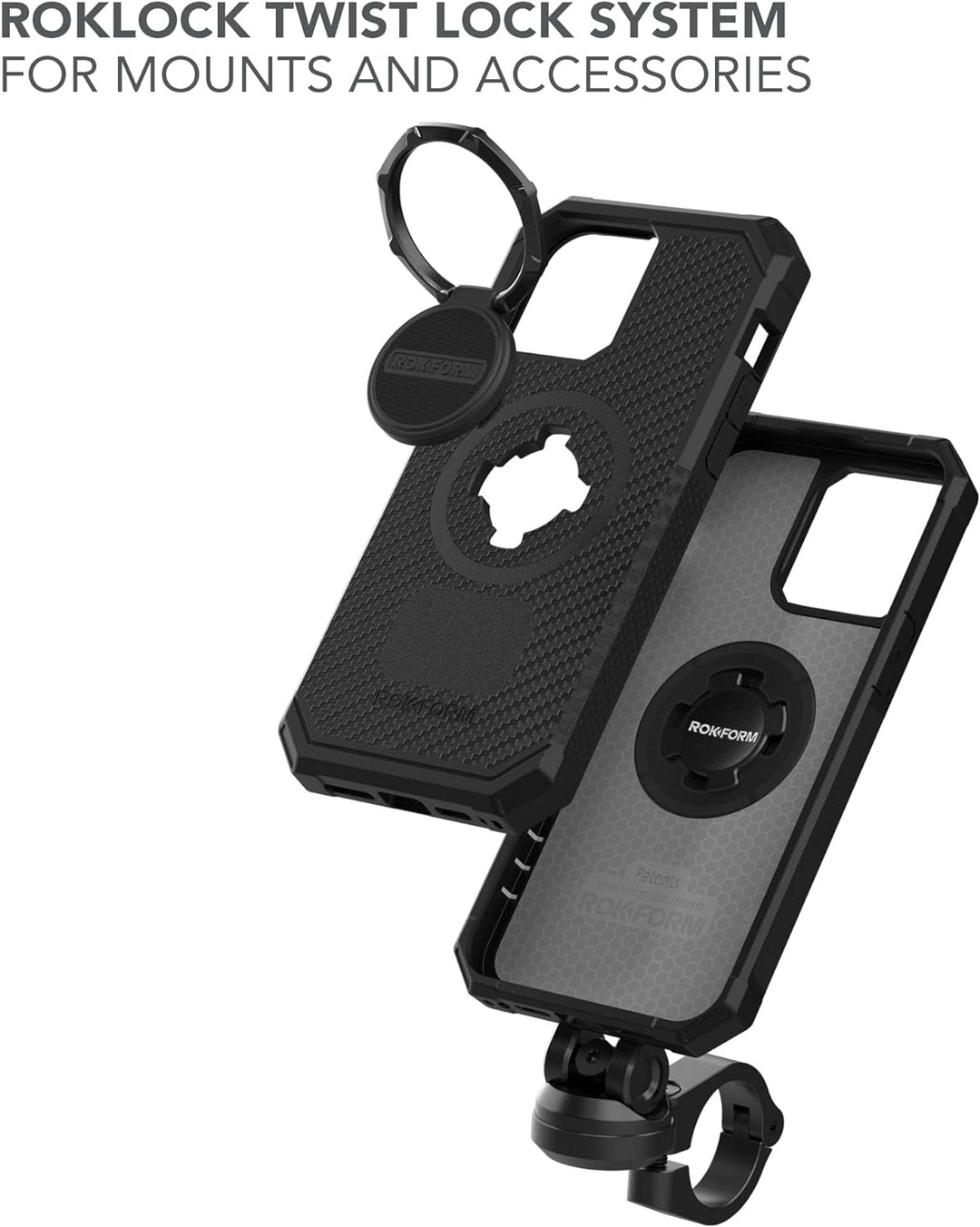 Rokform - iPhone 14 Pro Max Hülle, Rugged Series, Dual Magnet + MagSafe kompatibel, iPhone Cover mit