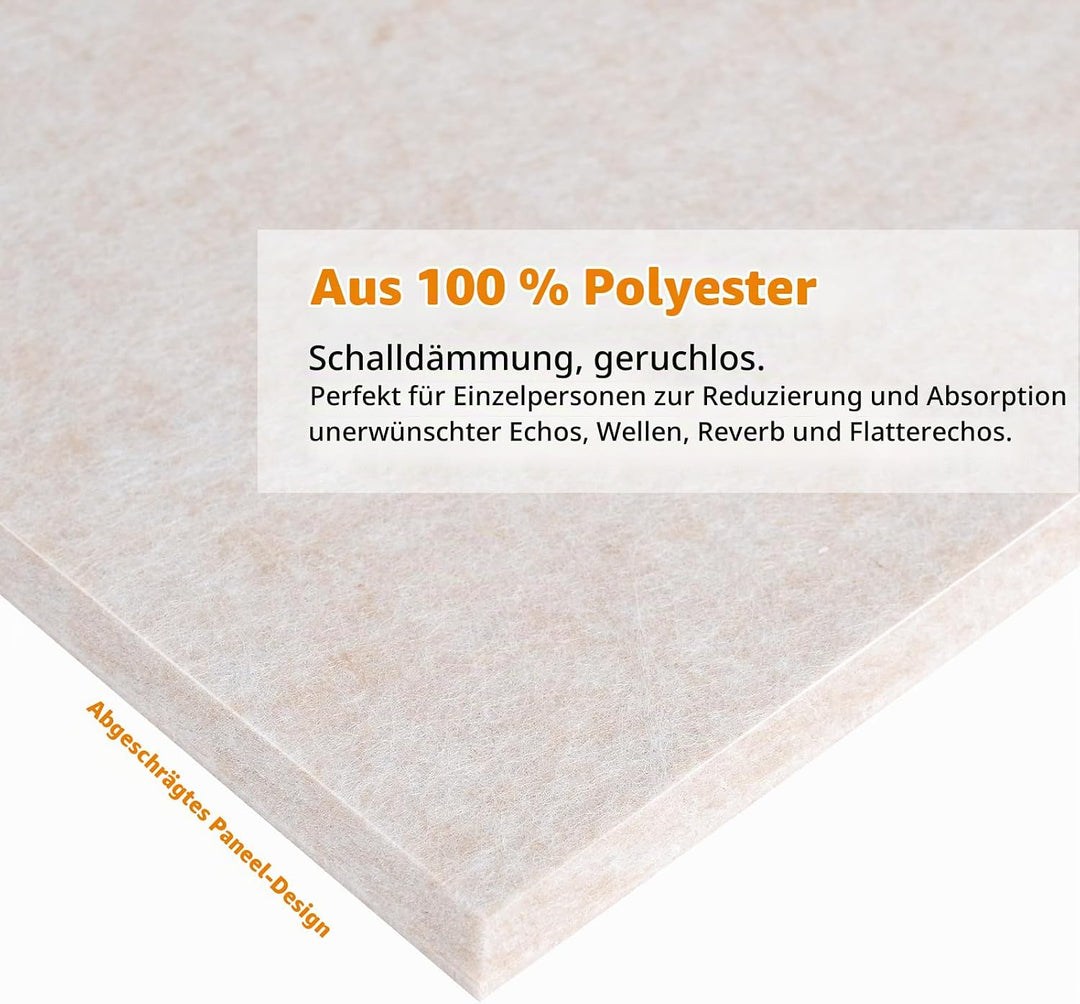 Rdutuok 12 Stück Akustik Panel,30x26x1cm Hexagon Akustik Absorber Schallschutzplatten Akustikpaneele