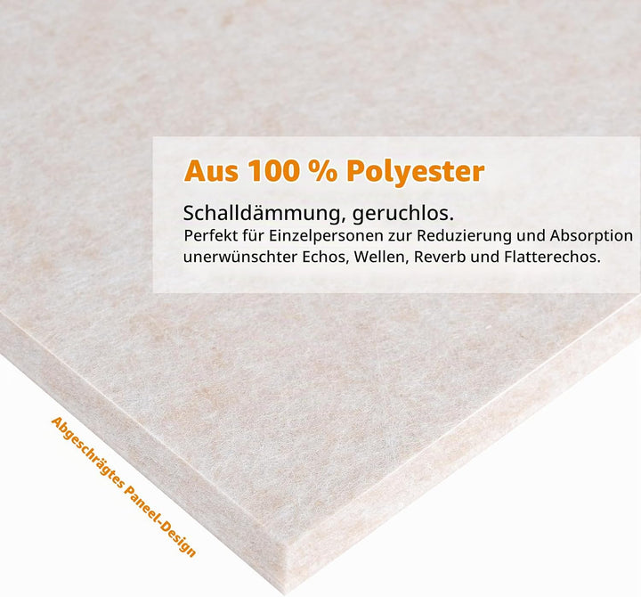 Rdutuok 12 Stück Akustik Panel,30x26x1cm Hexagon Akustik Absorber Schallschutzplatten Akustikpaneele