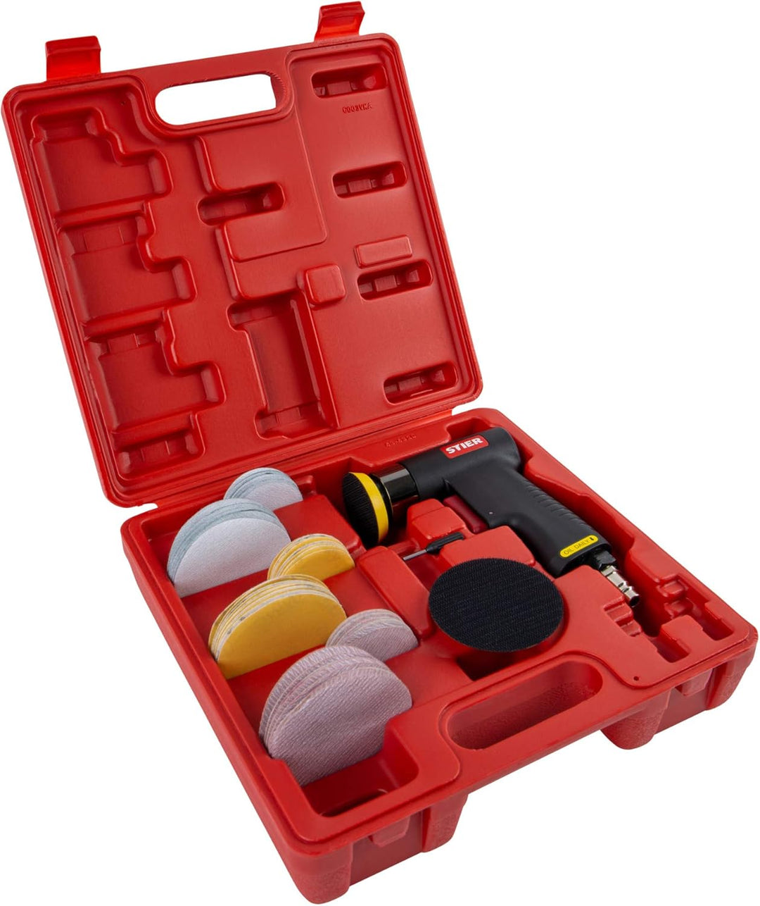 STIER Mini-Exzenterschleifer-Satz ME-26 Länge 100 mm 64-teilig