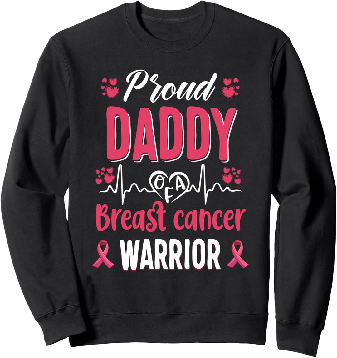 Stolzer Daddy Brustkrebs-Krieger Bewusstsein rosa Schleife Sweatshirt