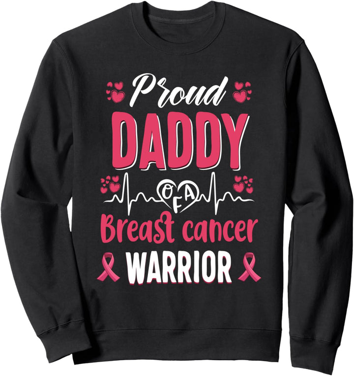 Stolzer Daddy Brustkrebs-Krieger Bewusstsein rosa Schleife Sweatshirt