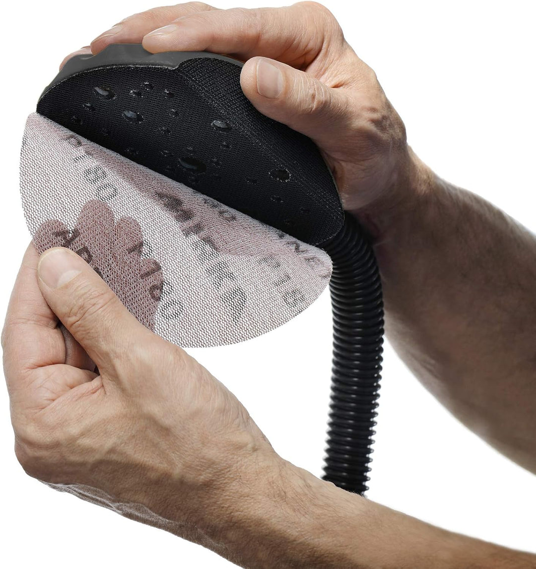 Mirka Roundy Handschleifblock mit Klett und Absaugung / Schleifklotz für Ø 150mm Klett Schleifscheib