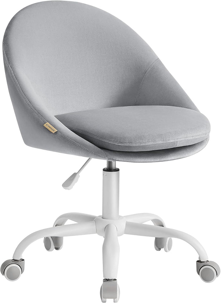 SONGMICS Homeoffice Stuhl, Drehstuhl aus Samt, Schreibtischstuhl, Schaumstoffpolsterung, höhenverste