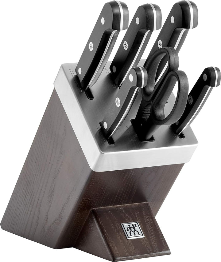 ZWILLING Selbstschärfender Messerblock, 7-tlg, Gourmet & 1002672 Messer-Set, 6-tlg, Küchenmesser, Kl