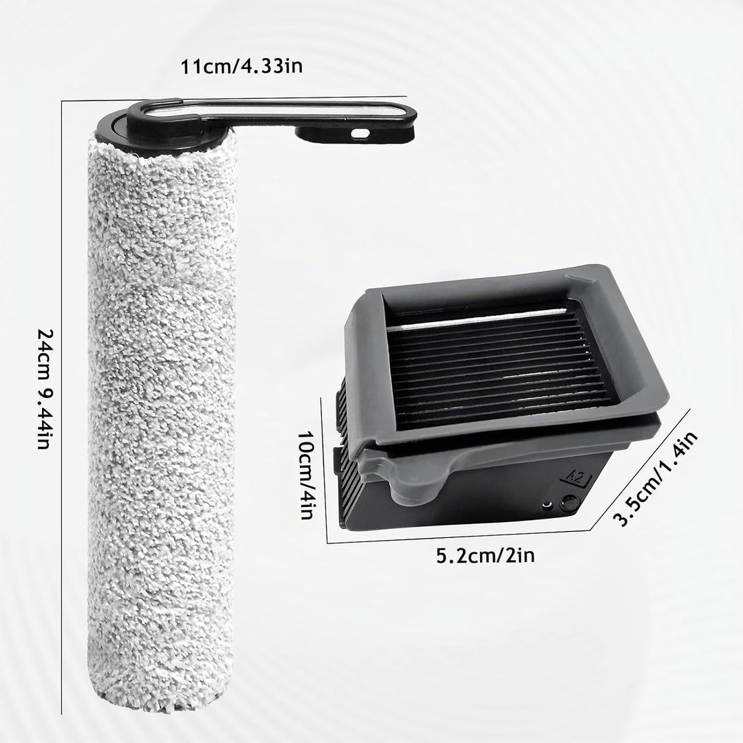 Bürstenrolle + Filter Zubehör Set für Tineco iFloor 5 Breeze Complete Nass und Trockensauger Ersatzt
