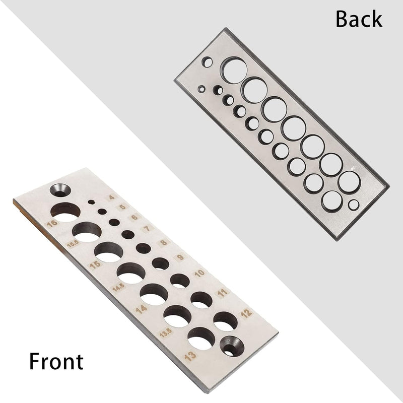 Dübelplatte aus Stahl, 16 Löcher, Stahlplatte, metrische Skala, 4-16 mm, erhältlich für alle Weichhö