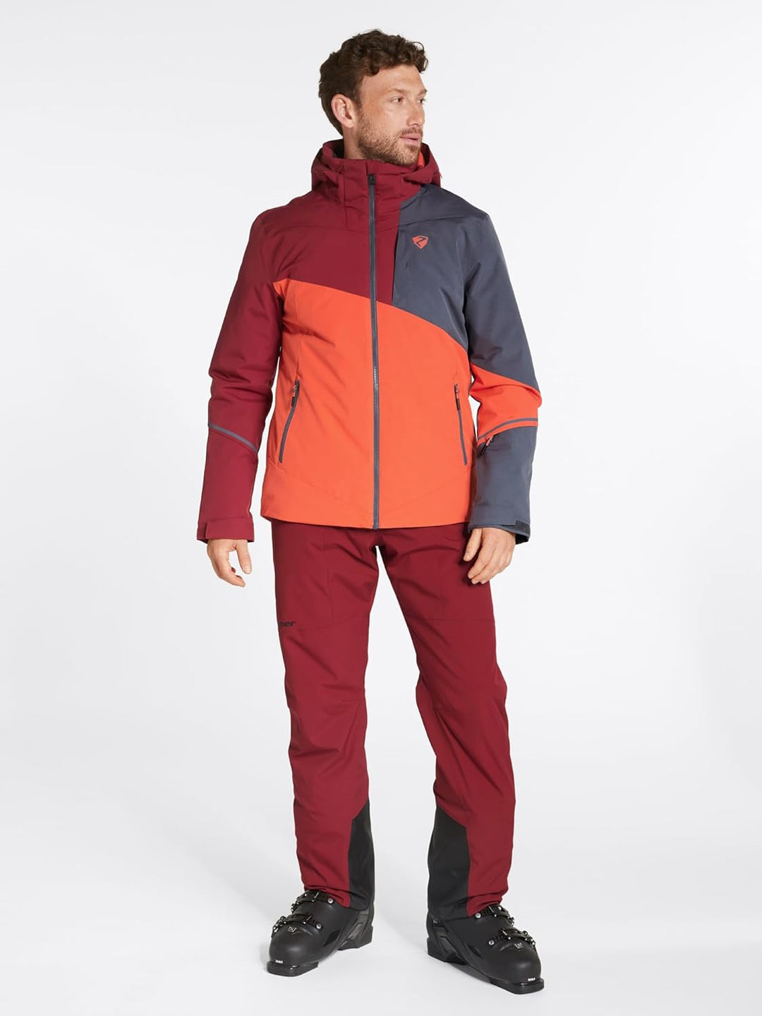 Ziener Herren Timpa Ski-Jacke/Snowboard-Jacke | atmungsaktiv, wasserdicht (1er Pack), burnt orange