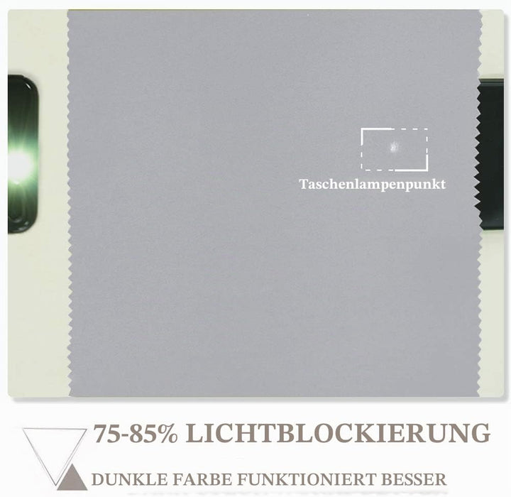 PONY DANCE Scheibengardinen für Kleine Fenster 2 Stücke H 114 x B 132 cm Kurzvorhang Grau Blickdicht