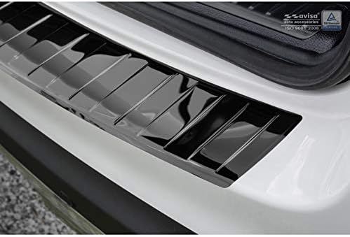 Avisa 2/51021 Spiegelschwarz Edelstahl Heckstossstangenschutz kompatibel mit Mercedes GLC 2015-2019