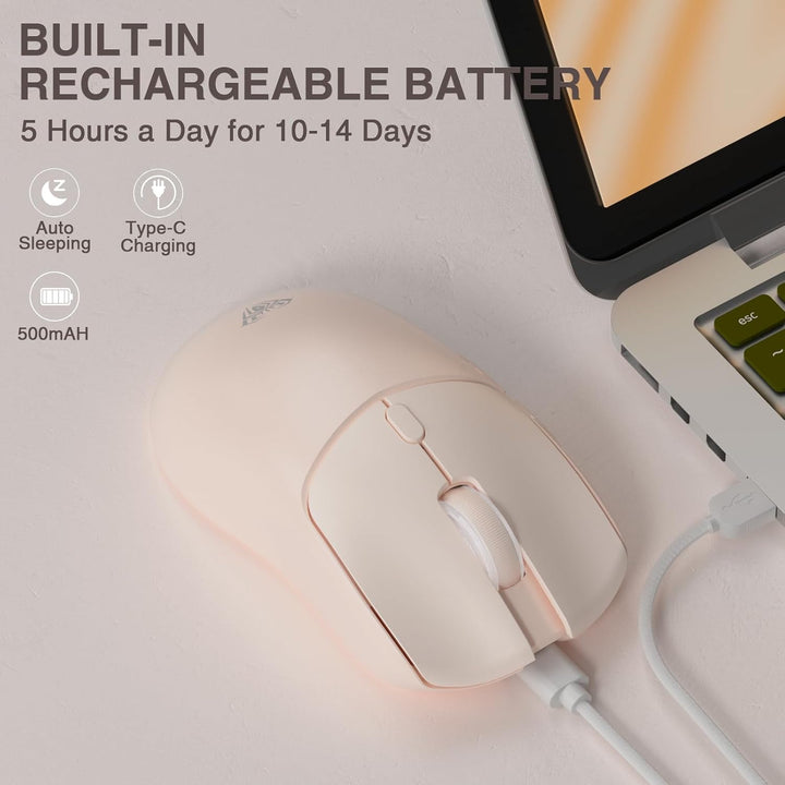 AULA SC580 Gaming Maus Kabellos,2.4GHz/USB-C/BT5.0 Wireless Gaming Mouse,12000DPI,6 Programmierbare