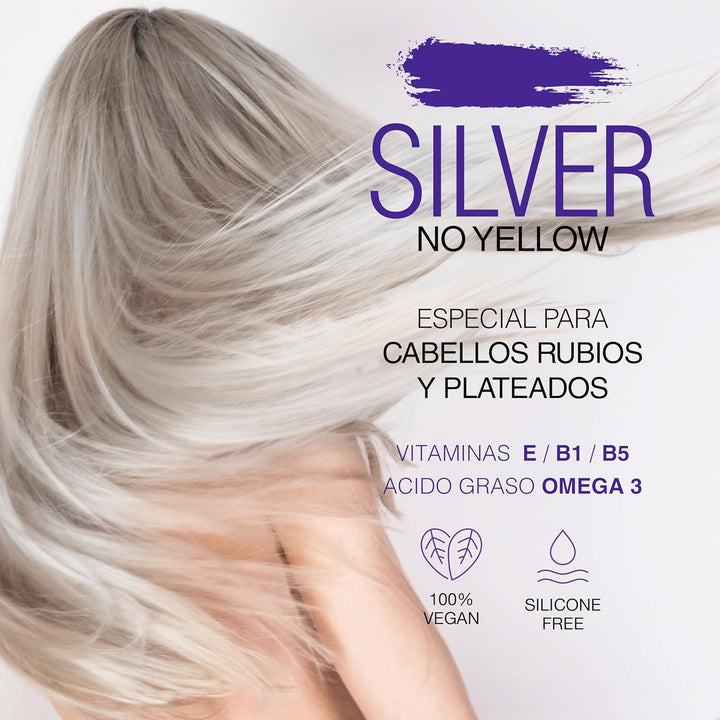 NAVIR Professionell | Silver Haarmaske 750ml – Anti-Gelbstich Behandlung für blondes, graues und geb