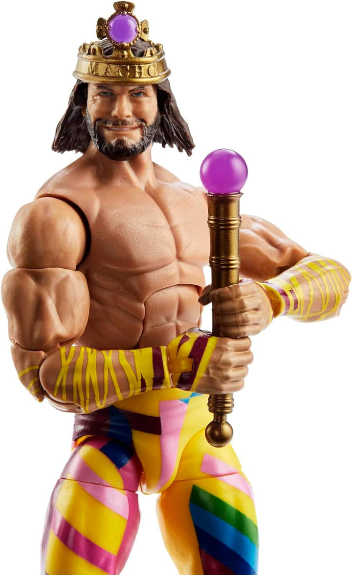 WWE HKP10 - Elite WrestleMania "Macho King” Randy Savage Actionfigur, bewegliches WWE Sammlerstück m