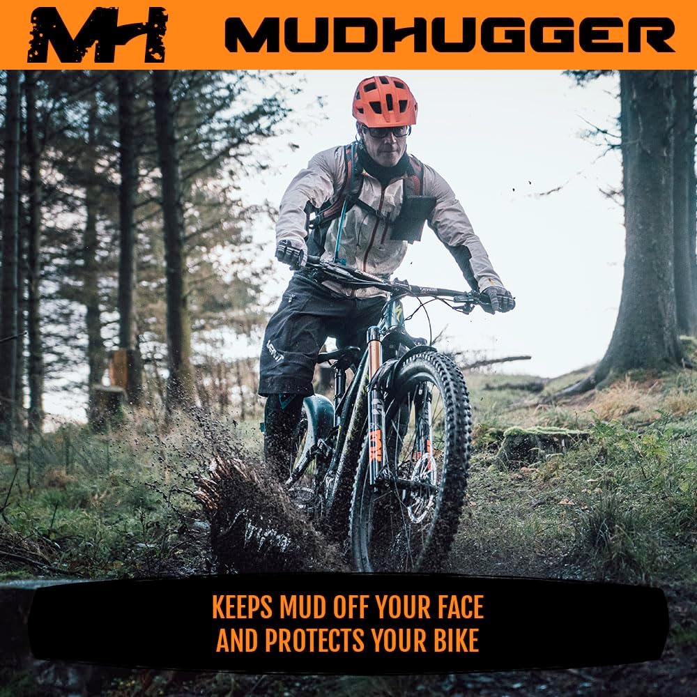 Mudhugger Clip On Front Bike Mudguard Shorty EVO Ziptie, Schwarz