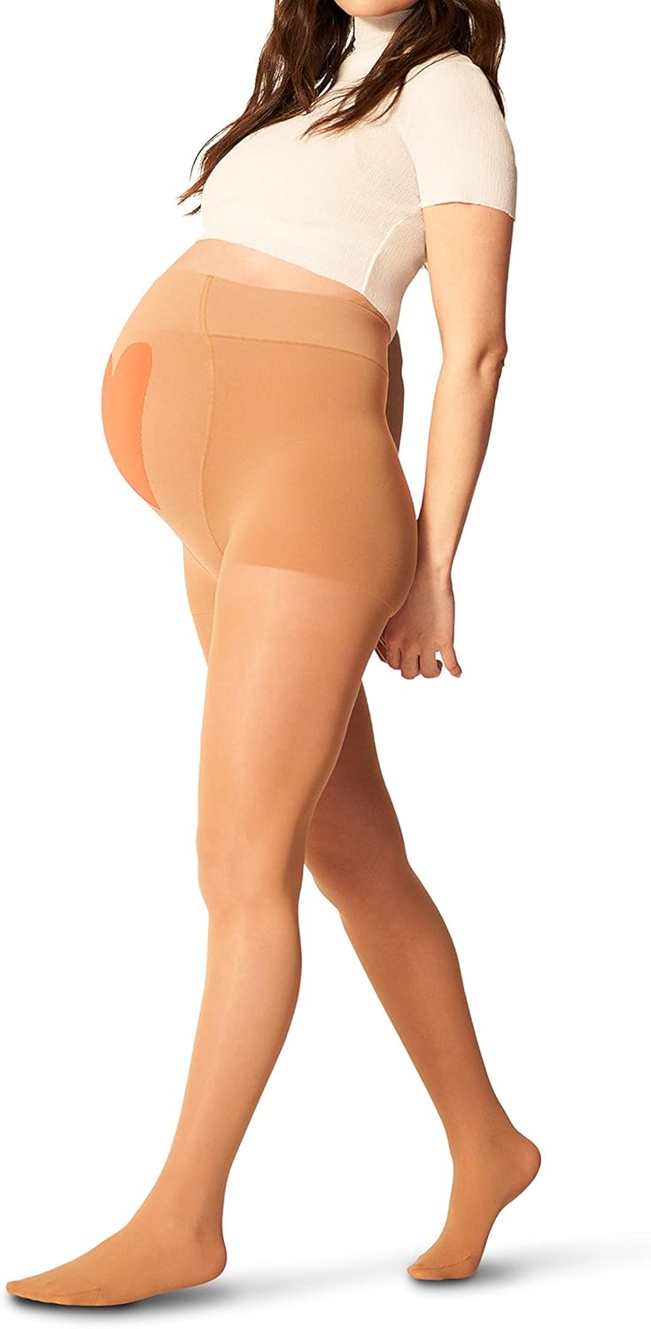 ITEM m6 - MAMA TIGHTS | Blickdichte Umstandsstrumpfhose mit Kompression Schwarz 25 DEN | Stützende S