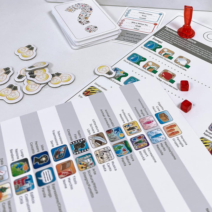 Asmodee - Konzept, Brettspiel, 4-12 Spieler, 10+ Jahre, italienische Ausgabe Konzept Singles, Konzep