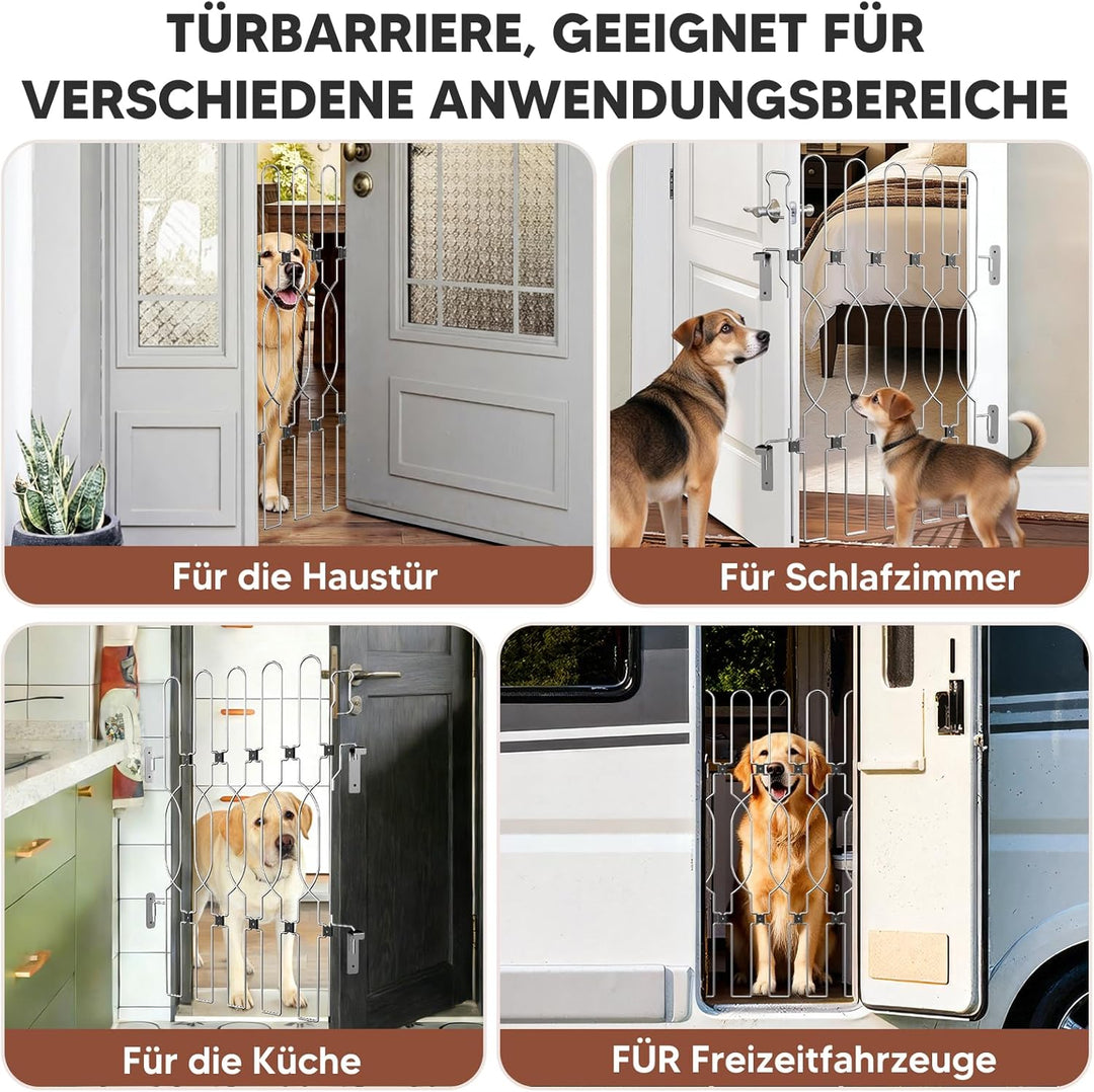 Snagle Paw Einziehbar Metall Türschutzgitter für Haustüren, Anti-Ausbruch Türschutzgitter, 62cm Brei