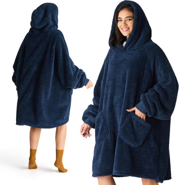 BEDSURE Hoodie Decke mit Ärmeln Deckenpullover - Tragbare Decke zum Anziehen als Geschenke für Fraue