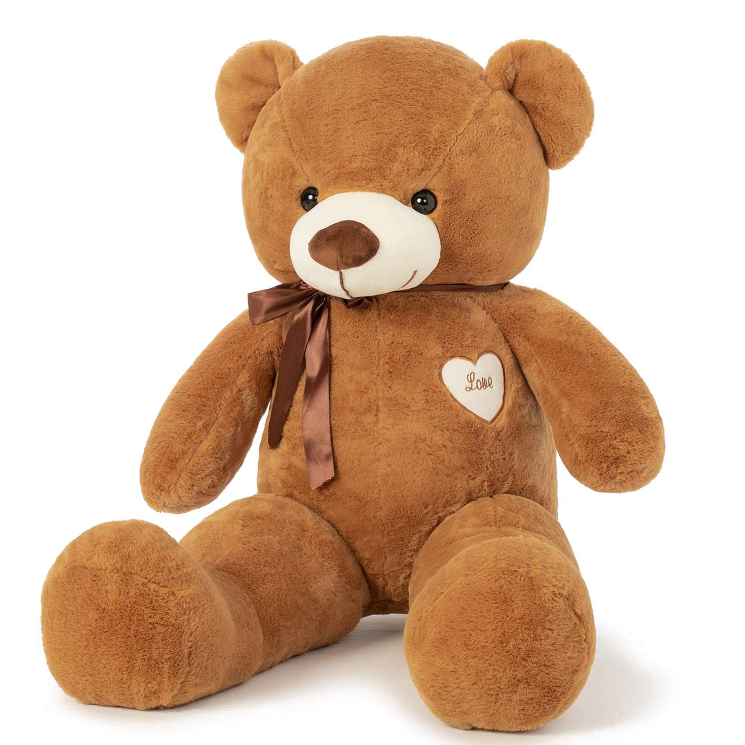 YunNasi Teddybär Gross Riesen Teddy Bär Plüschbär Kuschelbär 100cm/39 Inches Stofftier mit Bänder Ge