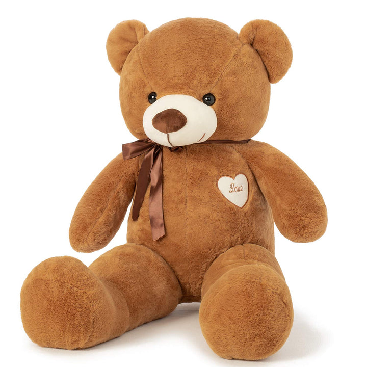 YunNasi Teddybär Gross Riesen Teddy Bär Plüschbär Kuschelbär 100cm/39 Inches Stofftier mit Bänder Ge