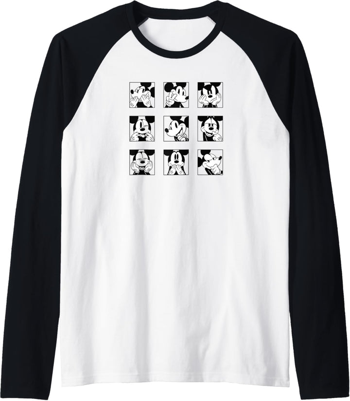 Disney Mickey Mouse Retro Panels Raglan