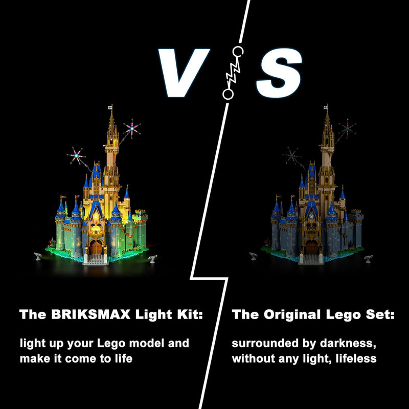 BRIKSMAX Led Lighting Kit for LEGO-43222 Disney Castle - Compatible with Lego Disney Building Blocks