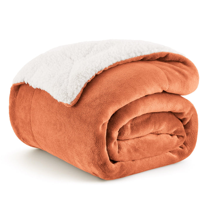 BEDSURE Kuscheldecke Flauschig Orange Sofaüberwurf Decke Sofa Klein als Couchdecke Überwurf und Wohn