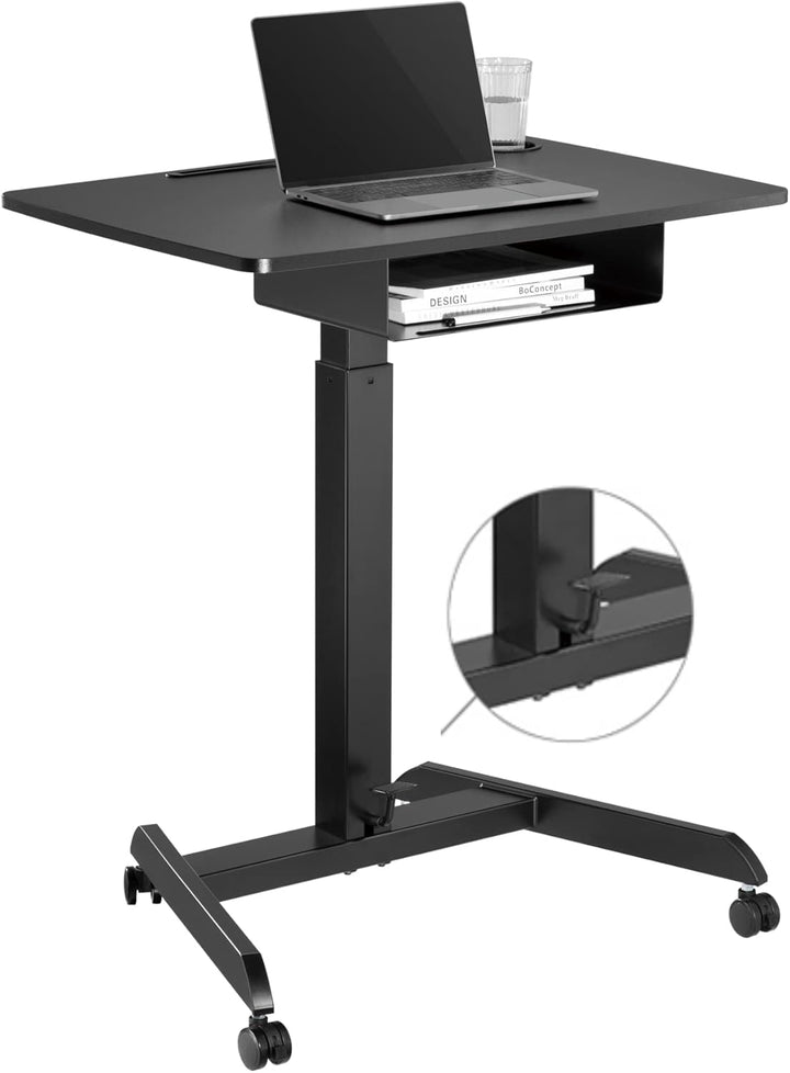 VDD Schreibtisch-Sitz-Steh-Laptoptisch - Präsentationstisch - fahrbar - höhenverstellbar