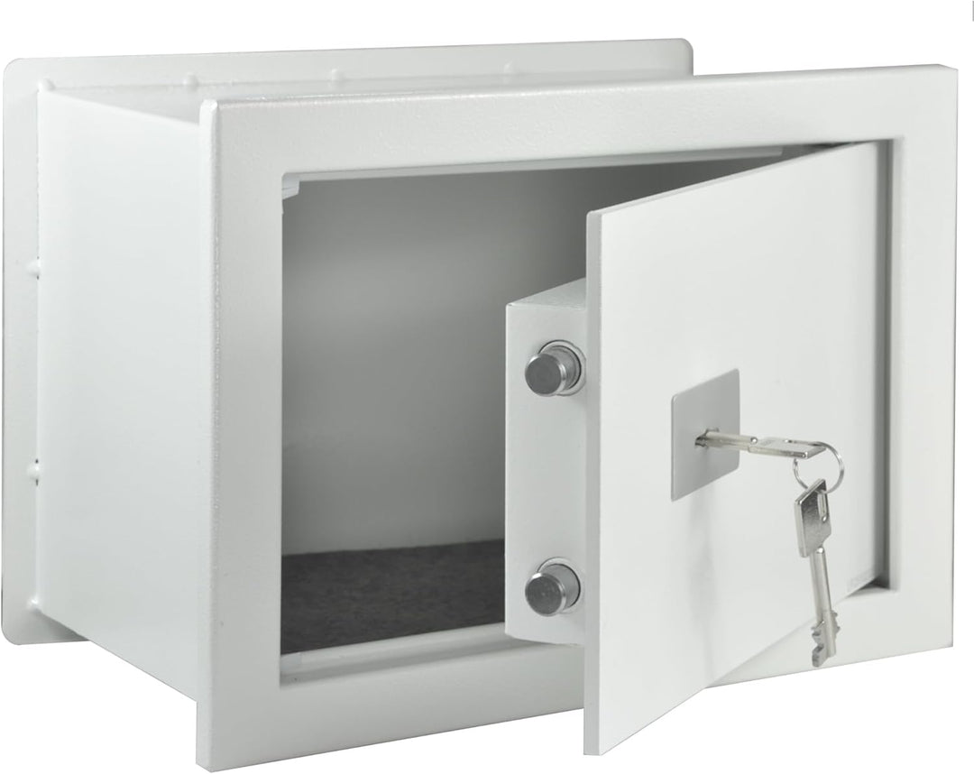 Wandsafe Einmauertresor 360 x 210 x 195 mm 9 kg Schlüsseltresor mit Doppelbartschloss Graphitfarben