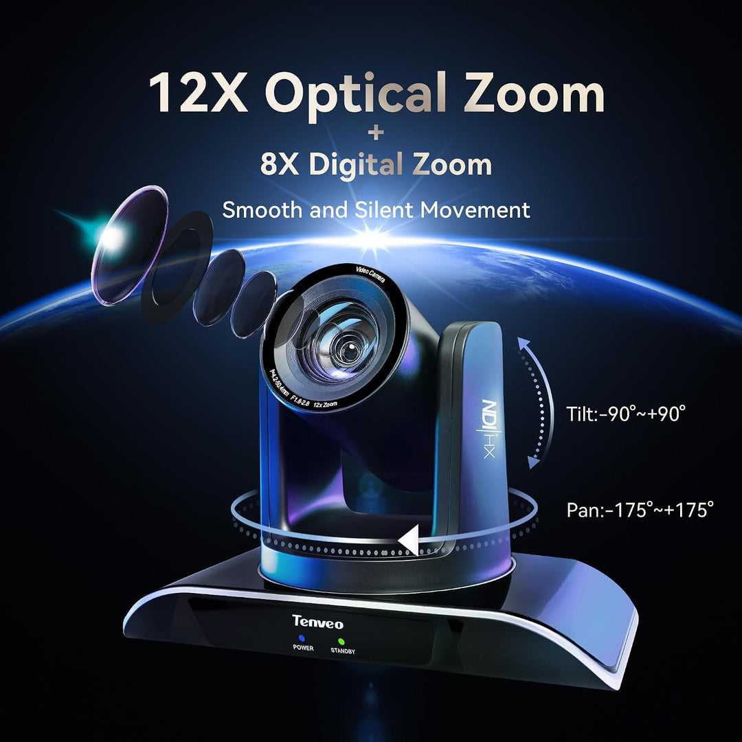 Tenveo NDI PTZ Kamera 3G-SDI/HDMI/USB3. 0/LAN PoE 12X Optischer+8X Digitaler Zoom Kamera IP do trans