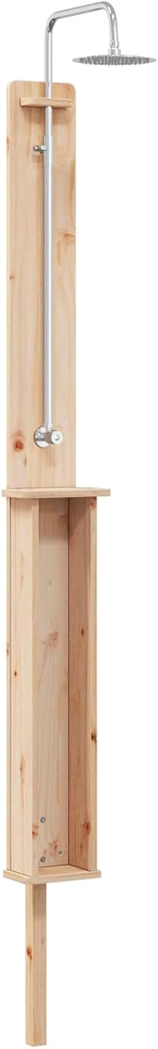 Festnight Gartendusche Holz 24x19x246 cm Aussendusche Outdoor Dusche Garten Aussendusche Pool Outdoo