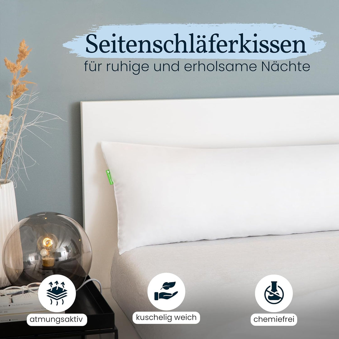 Hochwertiges Seitenschläferkissen - Langes Kissen für Seitenschläfer - Body Pillow - Körperkissen fü